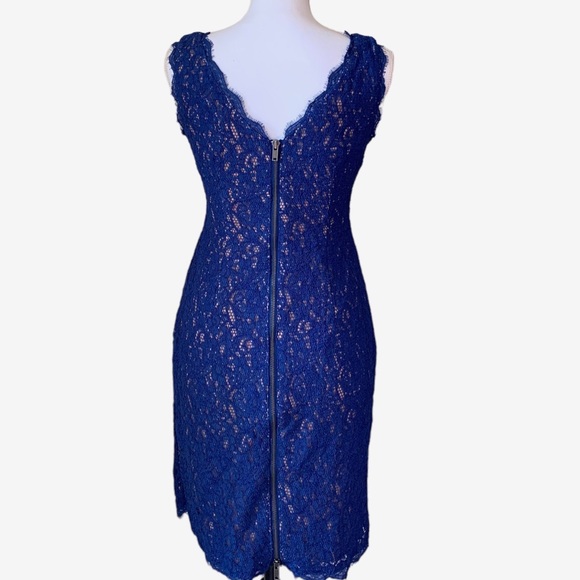 ADRIANNA PAPPEL BLUE CROCHET DRESS - Picture 3 of 14